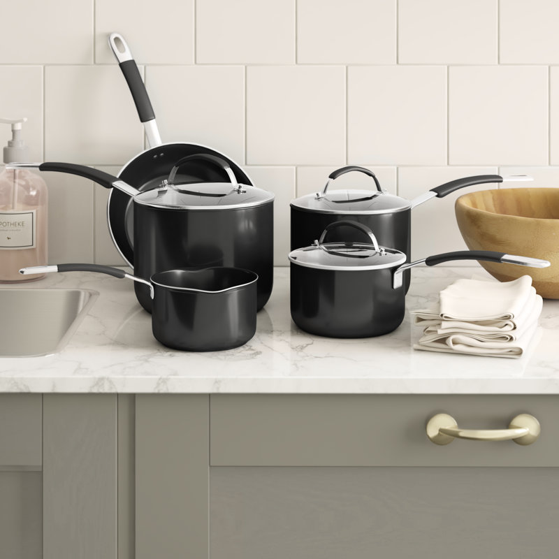 Meyer 5 Piece Aluminium Non Stick Pots and Pans Set & Reviews Wayfair